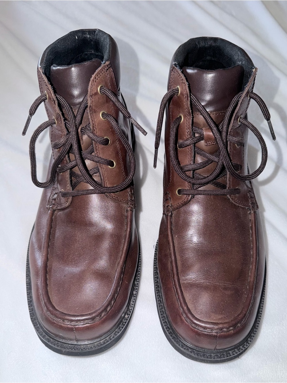 Men's Rockport Brown Leather Lace-Up Boots